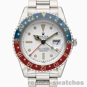 Rolex Replica GMT-Master 40mm 6542 Men's Stainless Steel White Dial